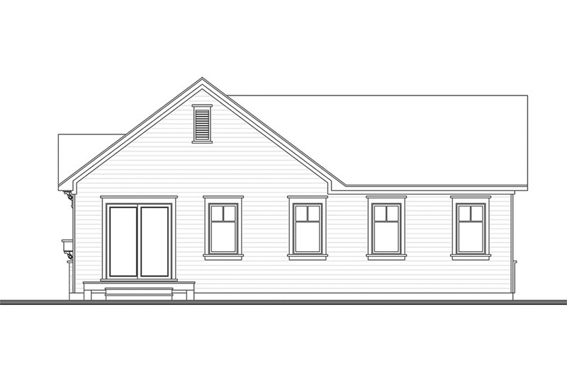 Home Plan - Exterior - Rear Elevation for Ranch House Plan #23-2678 - 2 bed, 1 bath