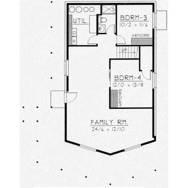 Modern Floor Plan - Lower Floor Plan #112-104