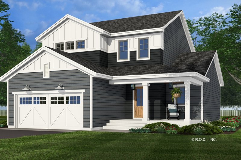 Architectural House Design - Exterior - Front Elevation 3 for Craftsman House Plan #51-1472 - 3 bed, 2.5 bath