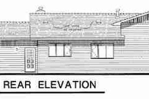 Exterior - Rear Elevation for Traditional House Plan #18-9069 - 3 bed, 2 bath