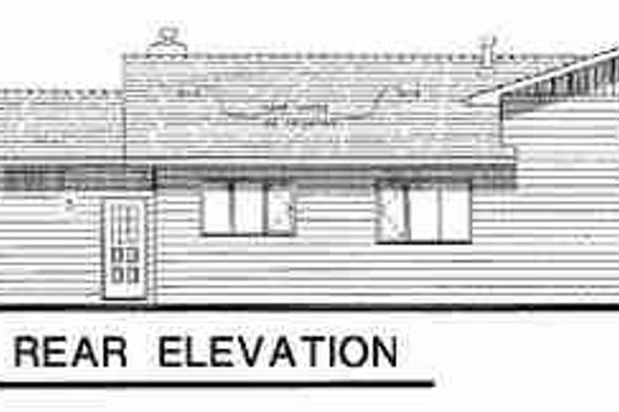 Exterior - Rear Elevation for Traditional House Plan #18-9069 - 3 bed, 2 bath
