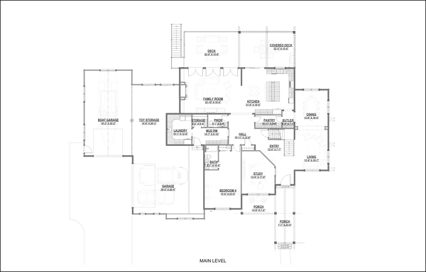 Craftsman Floor Plan - Main Floor Plan #1069-13