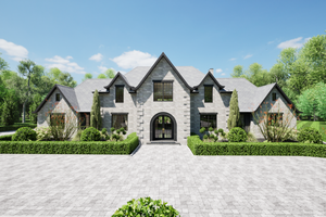 European Exterior - Front Elevation Plan #1116-20