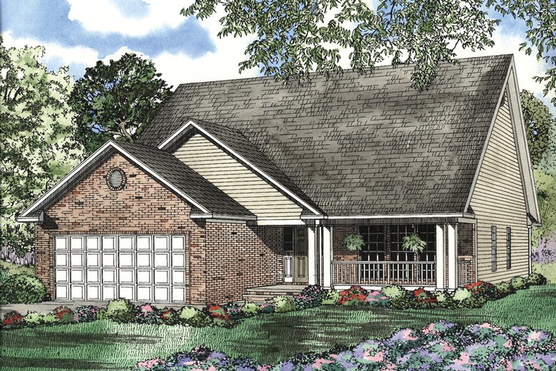 House Blueprint - Craftsman Exterior - Front Elevation Plan #17-3453