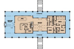 Floor Plan - Main Floor for Craftsman House Plan #923-10 - 11 bed, 10.5 bath