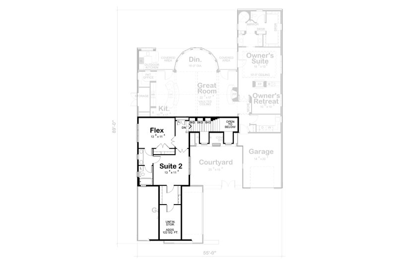 Architectural House Design - Floor Plan - Upper Floor for European House Plan #20-2437 - 3 bed, 3 bath