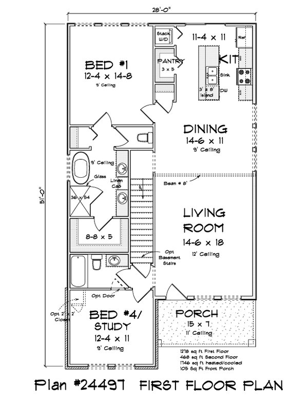 Cottage Floor Plan - Main Floor Plan #513-2290