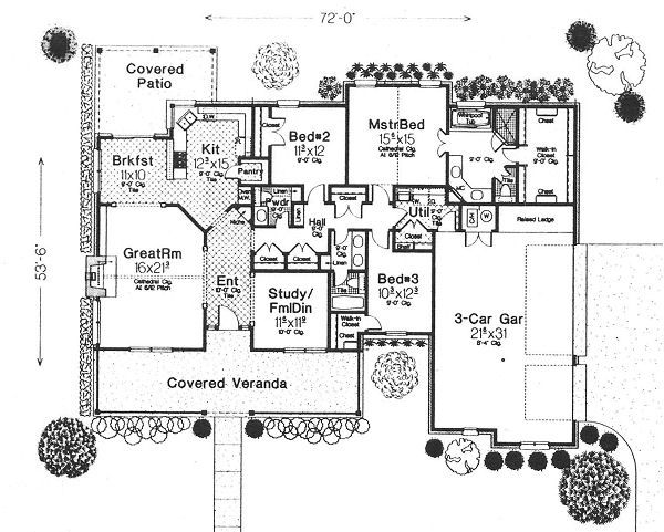 Traditional Floor Plan - Main Floor Plan #310-612