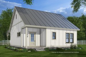 Exterior - Rear Elevation for Farmhouse House Plan #51-1431 - 1 bed, 1 bath