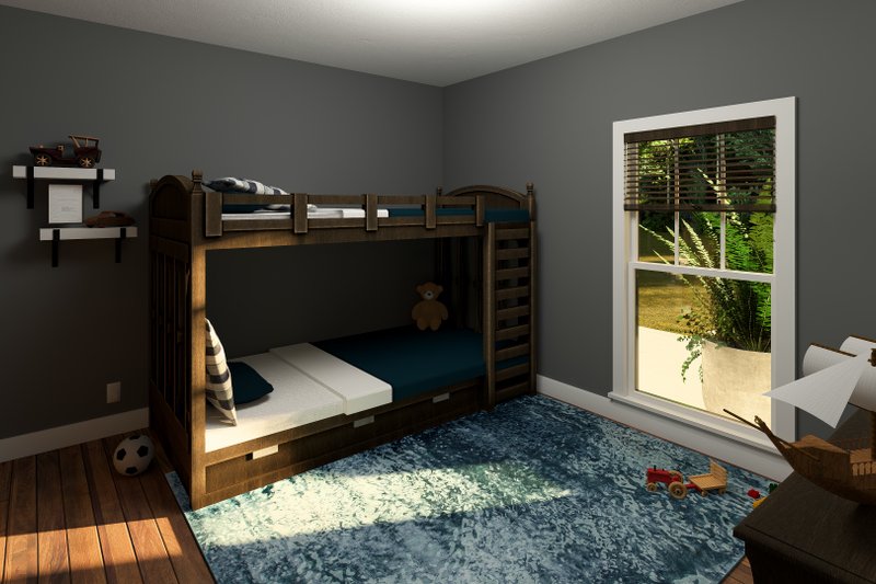 Architectural House Design - Interior - Bedroom for Farmhouse House Plan #44-248 - 4 bed, 3 bath