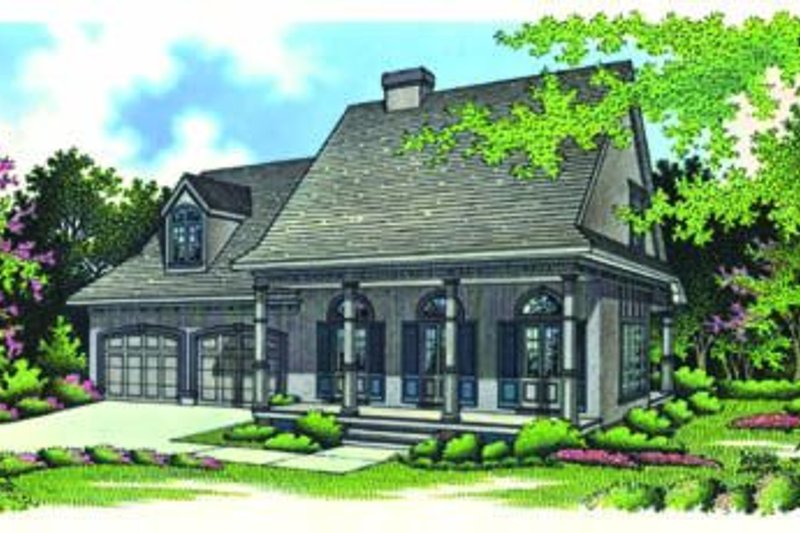 Architectural House Design - Southern Exterior - Front Elevation Plan #45-195