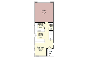 Floor Plan - Main Floor for Barndominium House Plan #1092-3 - 2 bed, 2.5 bath