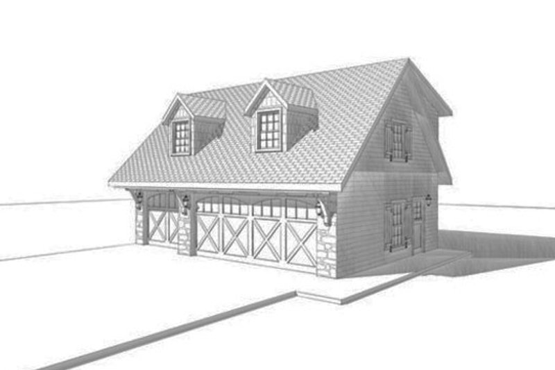 Dream House Plan - Exterior - Other Elevation 2 for Traditional House Plan #123-107, 0 bath