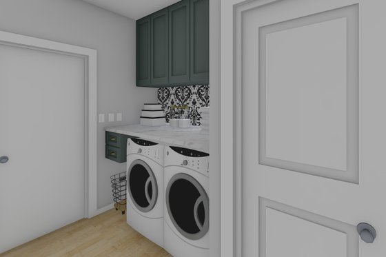 Interior - Laundry 1 for Farmhouse House Plan #126-239 - 2 bed, 2 bath