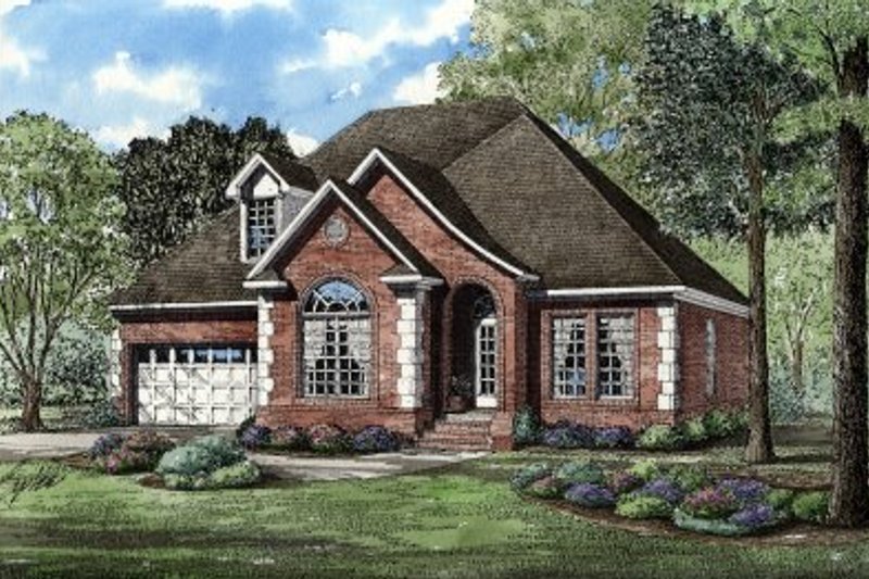 House Blueprint - European Exterior - Front Elevation Plan #17-282