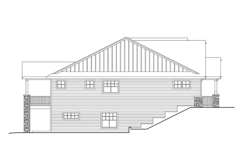 House Design - Exterior - Other Elevation 1 for Craftsman House Plan #124-1414 - 3 bed, 2.5 bath