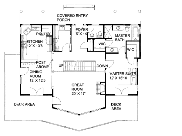 House Plan Design - Cabin Floor Plan - Main Floor Plan #117-773