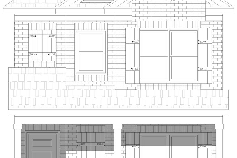 House Blueprint - Exterior - Front Elevation 3 for Traditional House Plan #932-1063 - 3 bed, 2.5 bath