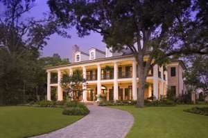 Exterior - Front Elevation 3 for Southern House Plan #20-2173 - 6 bed, 6.5 bath