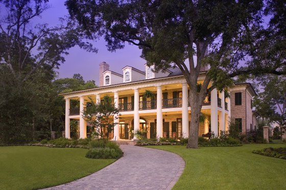 Exterior - Front Elevation 3 for Southern House Plan #20-2173 - 6 bed, 6.5 bath