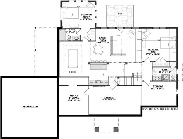 House Blueprint - Finished Basement Level