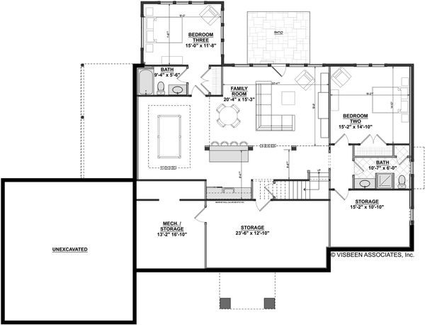 House Blueprint - Finished Basement Level