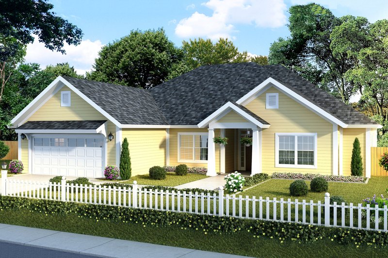 Architectural House Design - Traditional Exterior - Front Elevation Plan #513-18