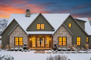 Farmhouse Style House Plan - 4 Beds 3 Baths 2823 Sq/Ft Plan #1096-141 Exterior 
