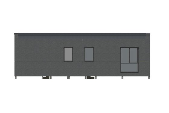 Exterior - Front Elevation 3 for Modern House Plan #549-37 - 1 bed, 1 bath