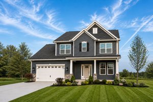 Exterior - Front Elevation for Craftsman House Plan #20-2154 - 3 bed, 2.5 bath