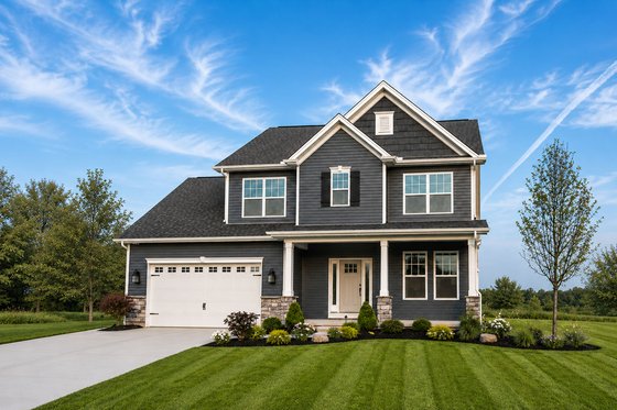 Exterior - Front Elevation for Craftsman House Plan #20-2154 - 3 bed, 2.5 bath