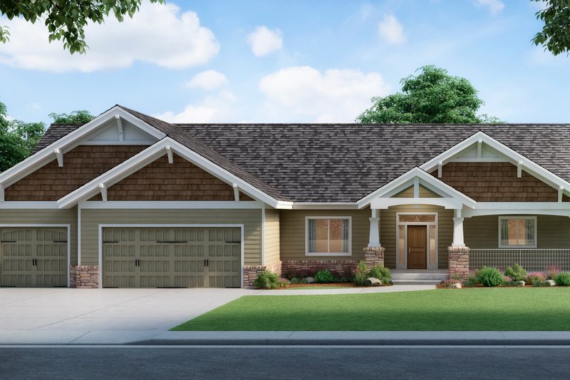 Dream House Plan - Farmhouse Exterior - Front Elevation Plan #112-167