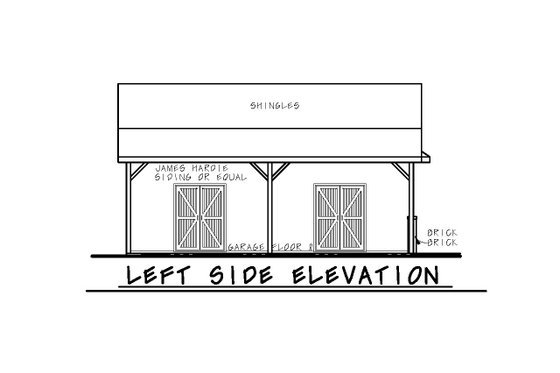 Exterior - Other Elevation for Traditional House Plan #20-2324, 1 bath