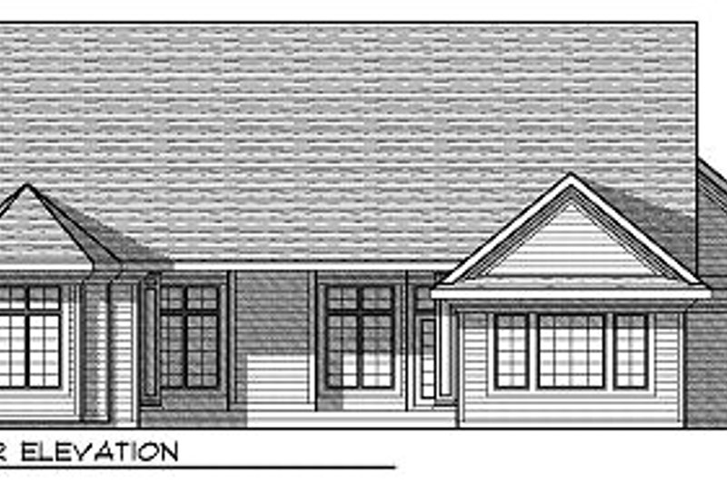 Home Plan - Exterior - Rear Elevation for Traditional House Plan #70-870 - 2 bed, 1.5 bath