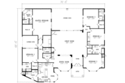 Adobe / Southwestern Style House Plan - 5 Beds 4.5 Baths 4056 Sq/Ft Plan #1-886 