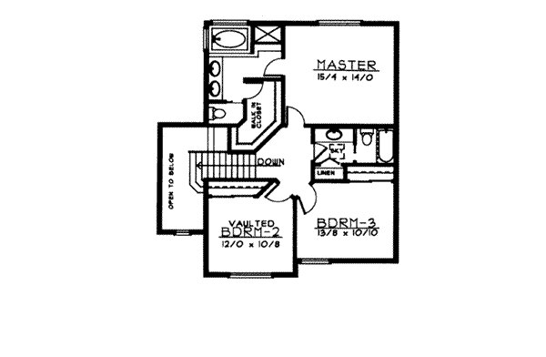 House Design - Traditional Floor Plan - Upper Floor Plan #97-220