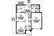 European Style House Plan - 3 Beds 1 Baths 2025 Sq/Ft Plan #25-4668 