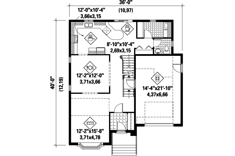European Style House Plan 3 Beds 1 Baths 2025 Sq Ft Plan 25 4668 W800x533 
