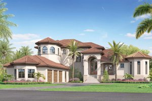 Mediterranean Exterior - Front Elevation Plan #938-151