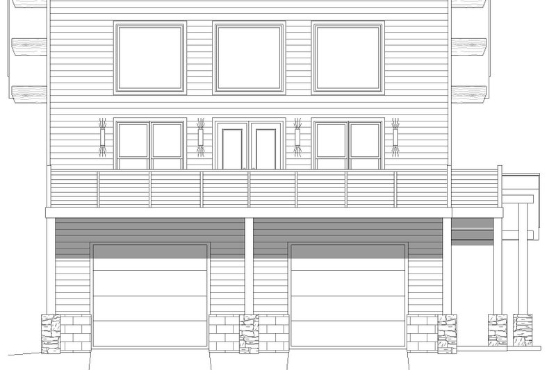 House Plan Design - Exterior - Front Elevation 3 for Contemporary House Plan #932-779 - 3 bed, 2 bath