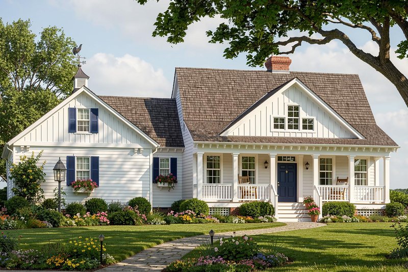 Cottage Style House Plan - 3 Beds 3 Baths 1903 Sq/Ft Plan #137-383 Photo