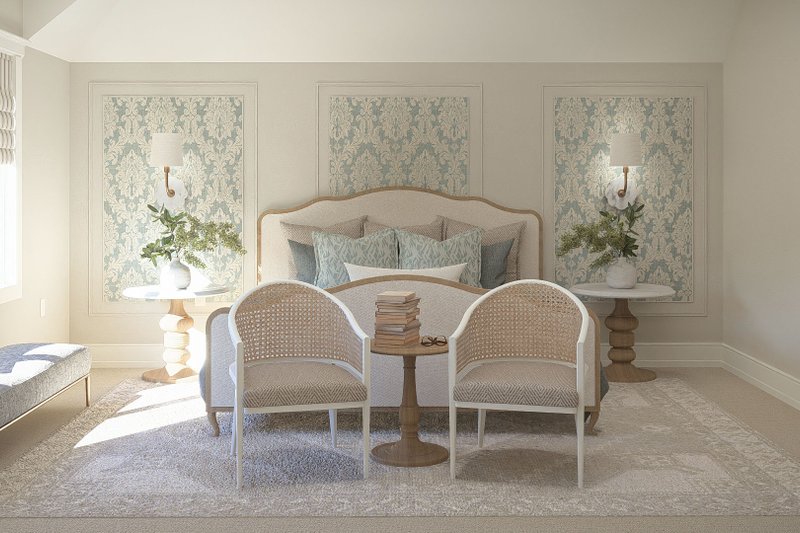 House Blueprint - Interior - Master Bedroom for European House Plan #455-749 - 3 bed, 2.5 bath