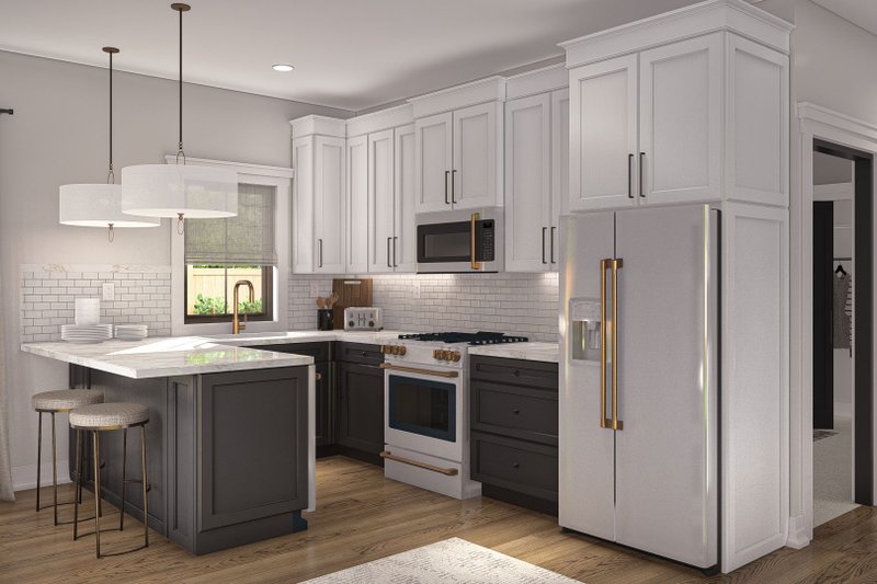 House Blueprint - Interior - Kitchen for Modern House Plan #455-447 - 2 bed, 1 bath