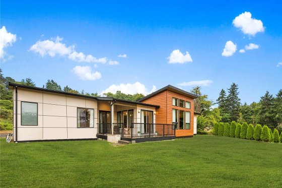 Exterior - Rear Elevation for Contemporary House Plan #1066-290 - 3 bed, 2.5 bath