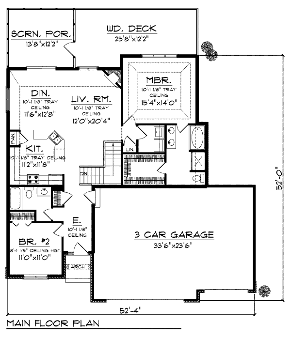 Home Plan - European Floor Plan - Main Floor Plan #70-987