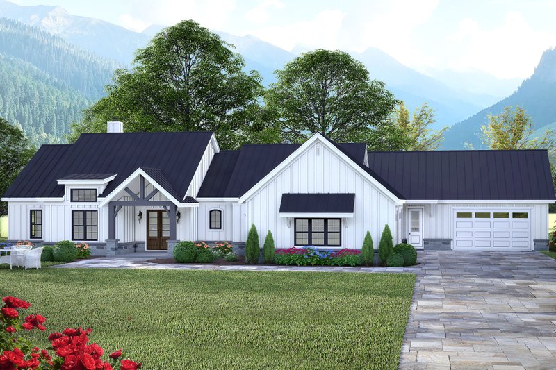 Farmhouse Style House Plan - 4 Beds 2.5 Baths 2448 Sq/Ft Plan #932-1259