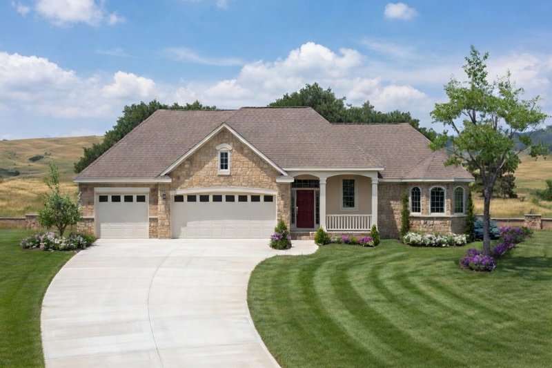 Architectural House Design - Exterior - Front Elevation 2 for European House Plan #20-2612 - 4 bed, 3 bath