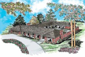Ranch Exterior - Front Elevation Plan #72-202
