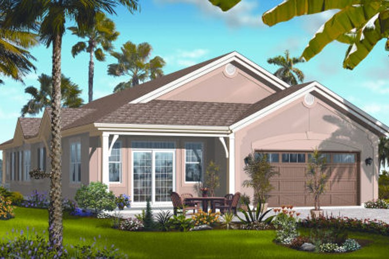 Mediterranean Style House Plan - 4 Beds 2.5 Baths 2336 Sq/Ft Plan #23 ...