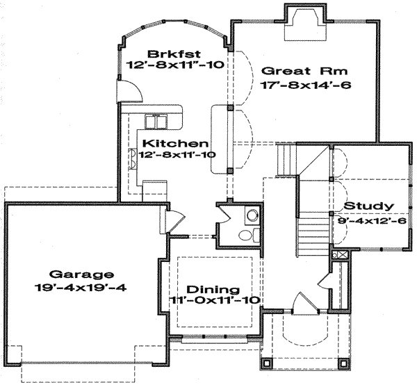 Traditional Floor Plan - Main Floor Plan #6-118